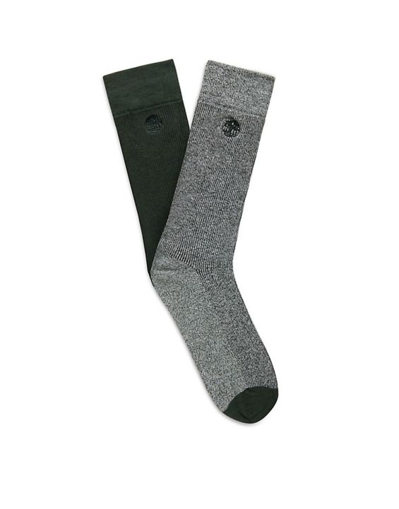 'TIMBERLAND 2-Pack Marled Ribbed Crew Socks