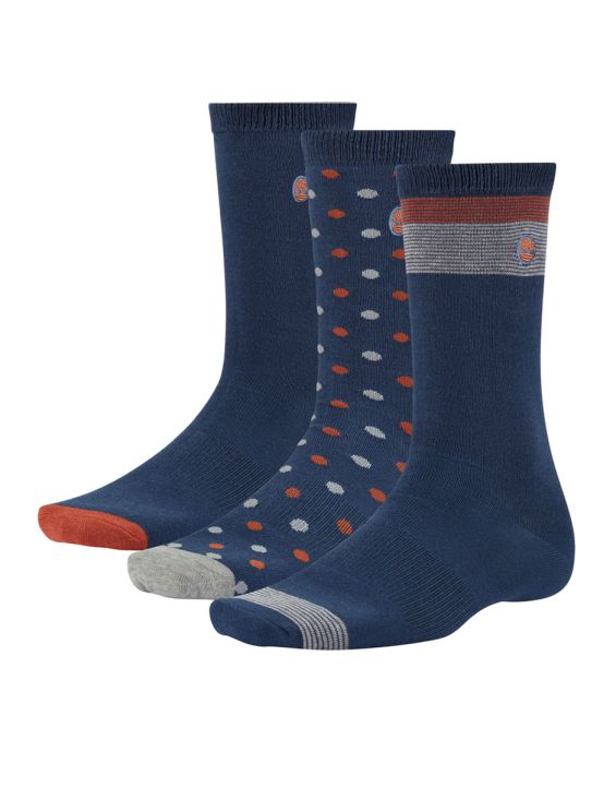 'TIMBERLAND 3-Pair Dotted Crew Socks