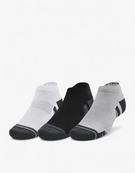 'UNDER ARMOUR 3-Packs Golf Performance Tech Low Socks Grey/White 'UNDER ARMOUR 3-Packs Golf Performance Tech Low Socks Grey/White