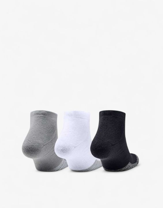 'UNDER ARMOUR 3-Packs Heatgear Low Cut Socks Black/White/Grey