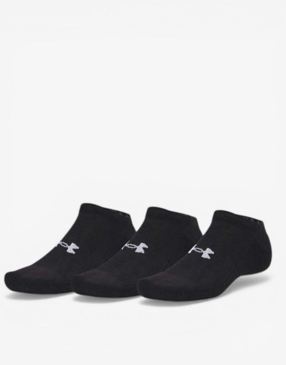 'UNDER ARMOUR 3-Packs Performance No Show Cotton Socks Black