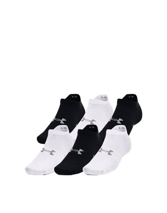 'UNDER ARMOUR 6-Packs Essential No Show Socks Black/White
