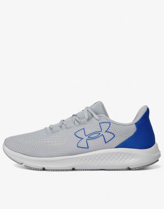 'UNDER ARMOUR Charged Pursuit 3 Big Logo Running Shoes Grey/Blue 'UNDER ARMOUR Charged Pursuit 3 Big Logo Running Shoes Grey/Blue