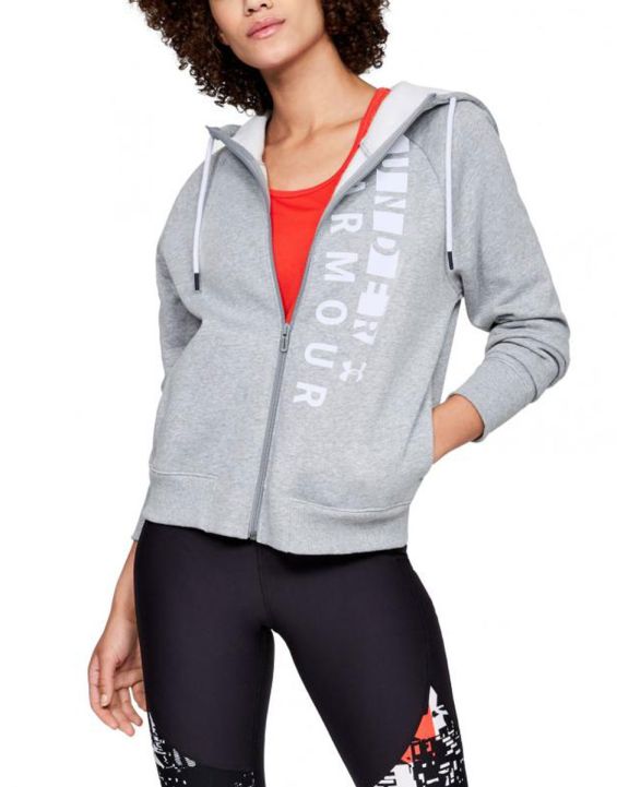 'UNDER ARMOUR Cotton Fleece Full Zip Hoodie Grey