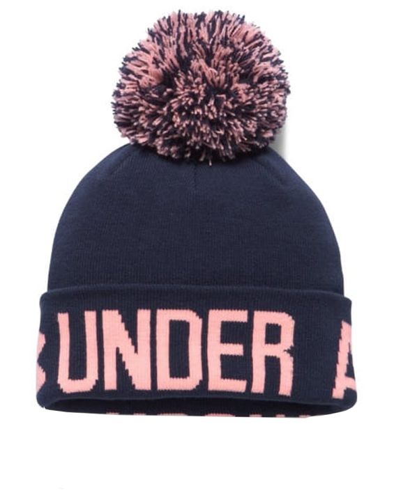'UNDER ARMOUR Graphic Pom Beanie Hat Navy