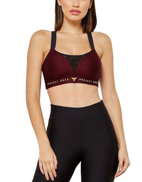 'UNDER ARMOUR x Project Rock Sports Bra Bordo