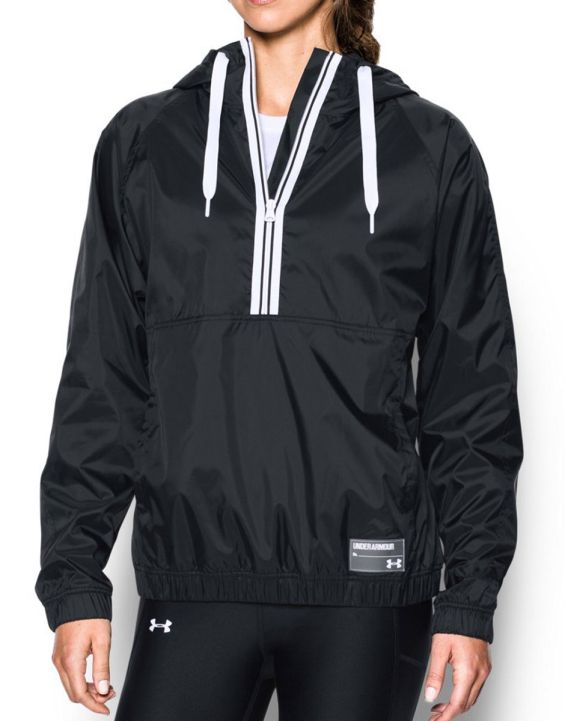'UNDER ARMOUR Woven 1/2 Zip Hoodie Black
