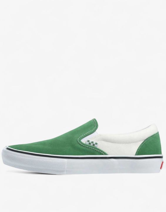 'VANS Skate Classics Slip-On Shoes Green/White