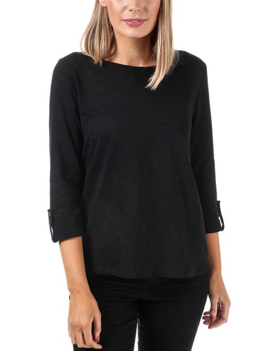 'VERO MODA Fold Up Blouse Black
