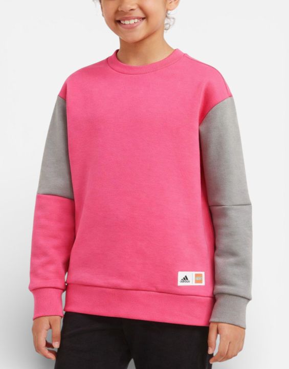 'ADIDAS x Classic Lego Crew Sweatshirt Pink/Grey