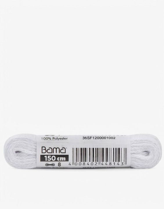 'BAMA Flat Laces White -150cm