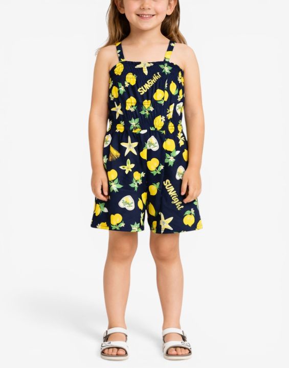 'CHICCO Girls Short Dungarees Blue Printed