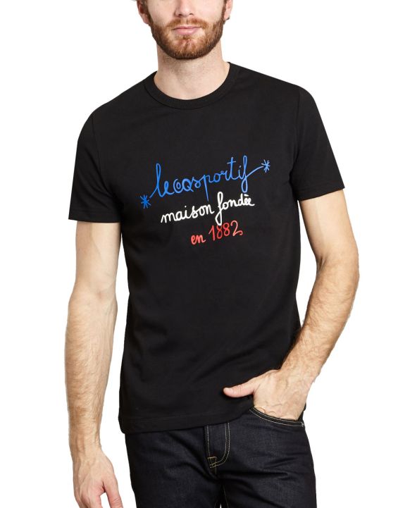 'LE COQ SPORTIF Tricolore Tee Black
