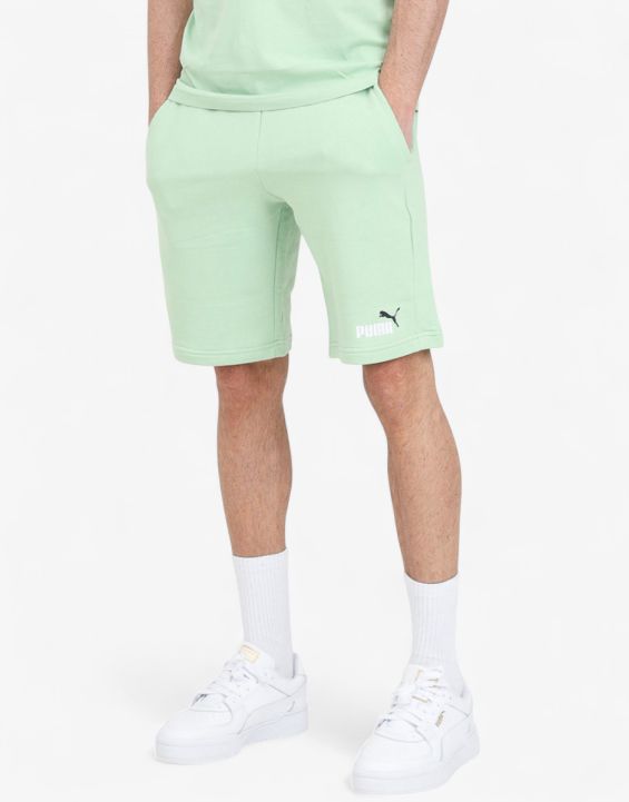 'PUMA Essentials+ 2 Color Logo Shorts Green 'PUMA Essentials+ 2 Color Logo Shorts Green