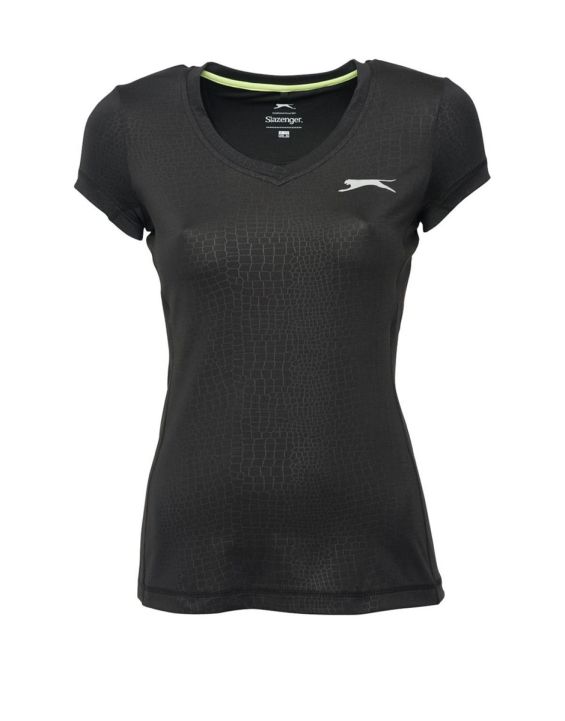 'SLAZENGER Down Aop V Neck Tee Jet Pink