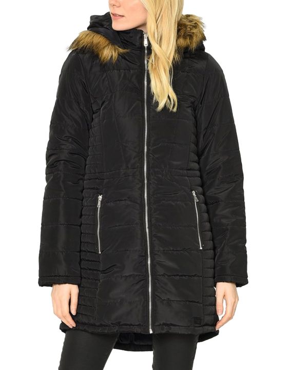'VERO MODA Quilted Long Parka Black