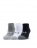 UNDER ARMOUR 3-Packs Heatgear Low Cut Socks Black/White/Grey