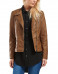 ONLY Leather Look Jacket Brown