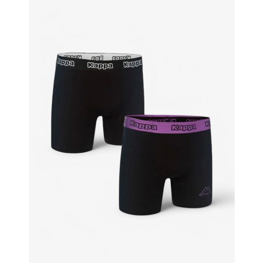 KAPPA 2-Pack Boxershorts Black/Purple