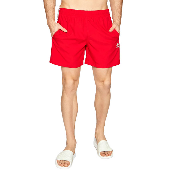 ADIDAS Adicolor Classics 3-Stripes Swim Shorts Red