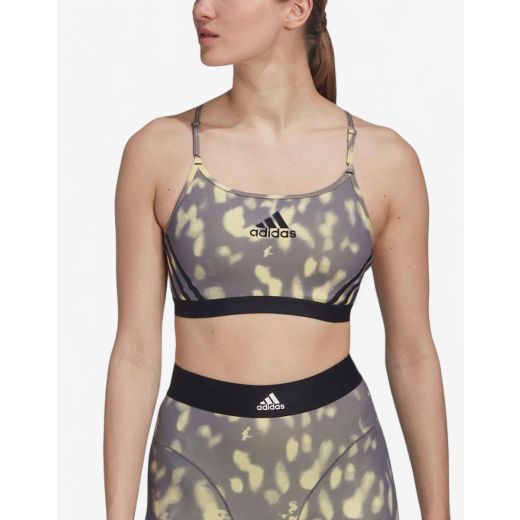 ADIDAS Aeroreact Light-Support Hyperglam Printed Bra Multi