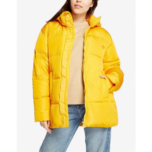 ADIDAS Originals Down Puffer Side Stripe Jacket Yellow
