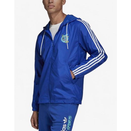 ADIDAS Originals Graphic Stoked Fish Windbreaker Blue