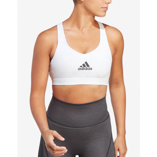 ADIDAS PowerReact Training Medium Support Bra White