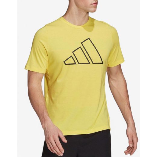 ADIDAS Train Icons 3-Bar Training Tee Yellow