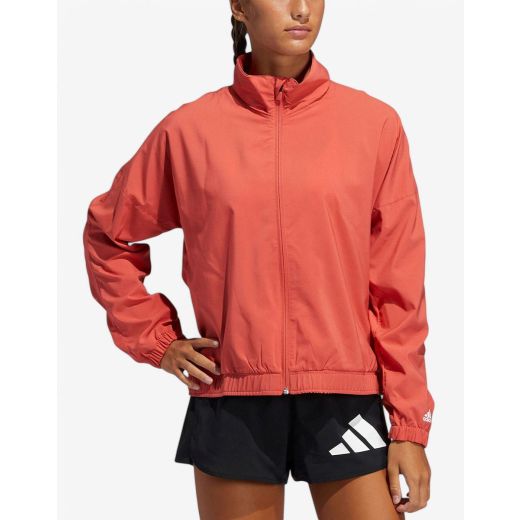 ADIDAS Training 3 Bar Logo Warm-Up Sports Jacket Coral
