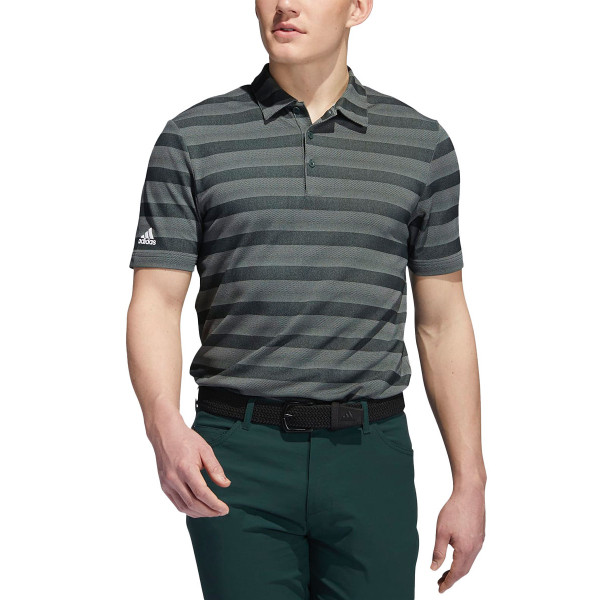 ADIDAS Two-Color Striped Polo Grey