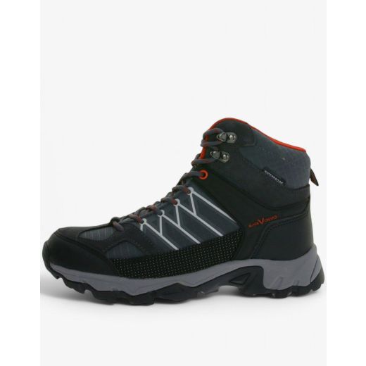 BLACK CREVICE Trekking High-Cut Waterproof Shoes Black/Red