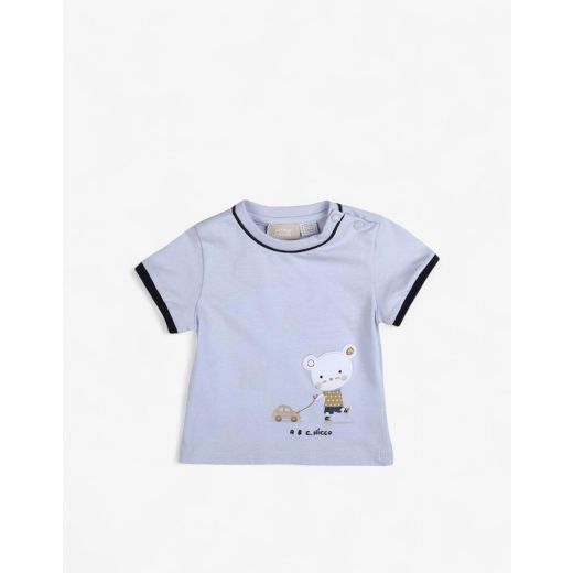 CHICCO Boys Knitted Tee Light Blue