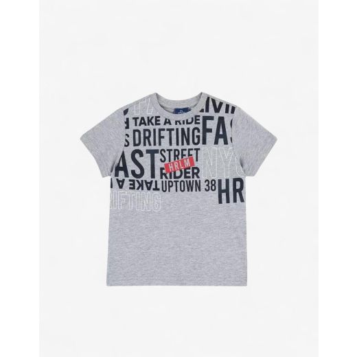 CHICCO Boys Letters Tee Light Grey