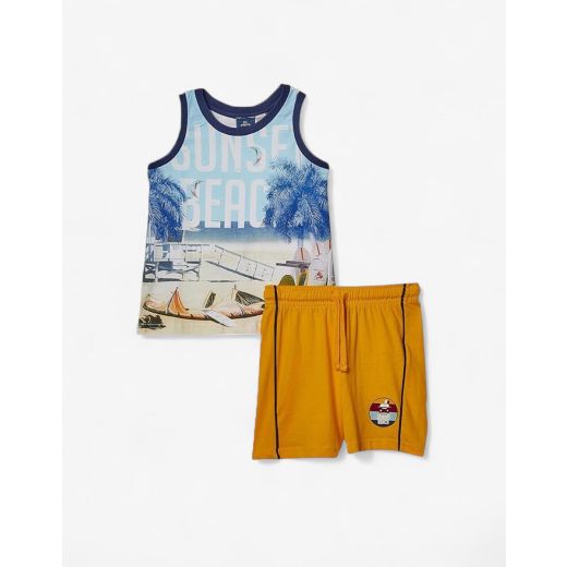 CHICCO Boys Shorts And Tee Set Multicolor
