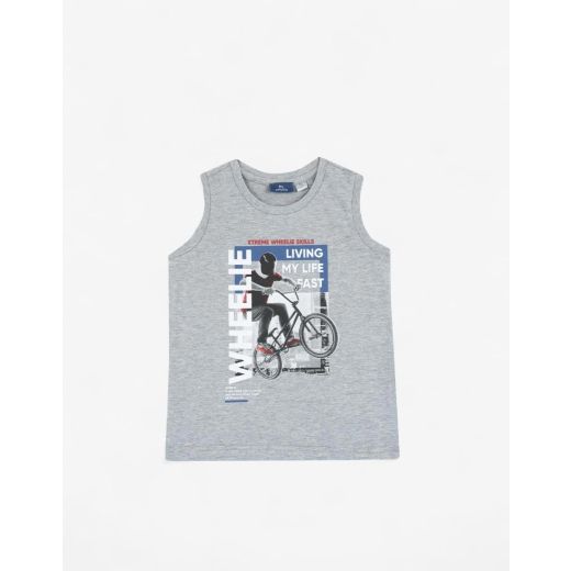 CHICCO Boys Wheelie Tank Light Grey