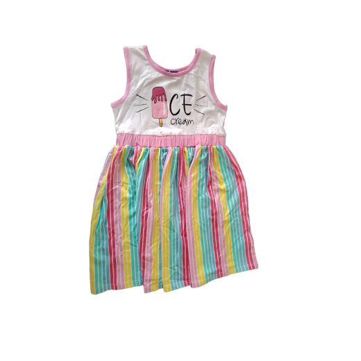 CHICCO Girls Sleeveless Dress Pink Striped