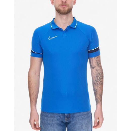 NIKE Dri-Fit Academy 21 Short Sleeve Polo Blue