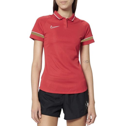 NIKE Dri-Fit Academy 21 Short Sleeve Polo Red
