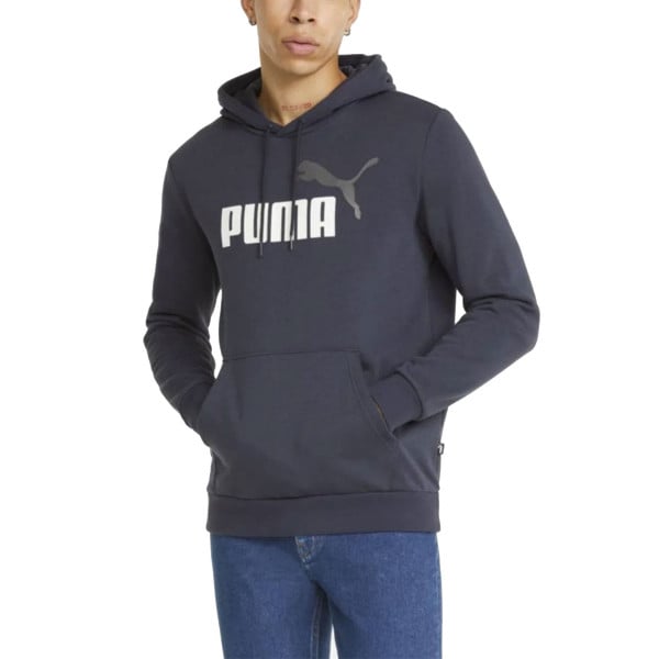 PUMA Essentials  Two-Tone Big Logo Hoodie Navy