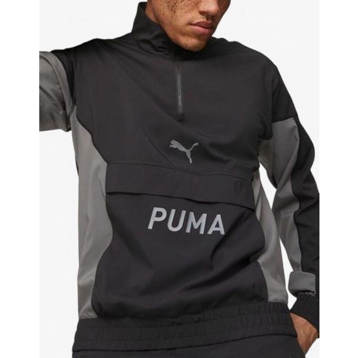 PUMA Fit Woven Half-Zip Training Jacket Black