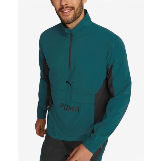 PUMA Fit Woven Half-Zip Training Jacket Green