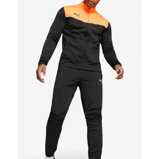 PUMA IndividualRISE Football Tracksuit Black/Orange