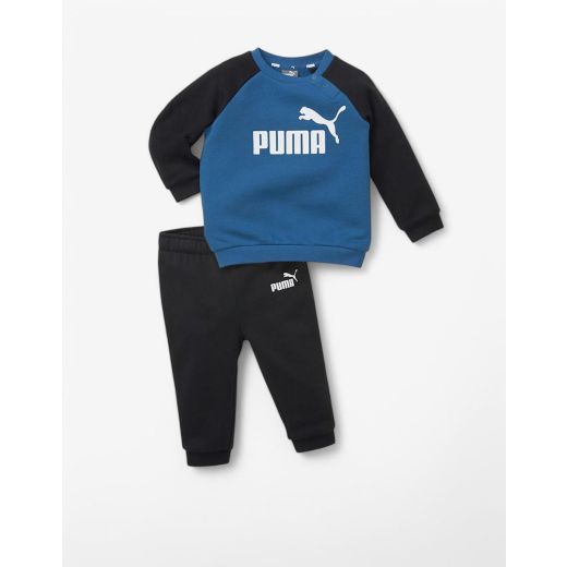 PUMA Minicats Essentials Raglan Jogger Set Blue/Black