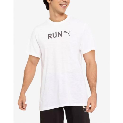 PUMA Run Graphic Tee White