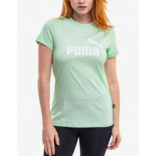 PUMA Essentials Logo Tee Garnet Green