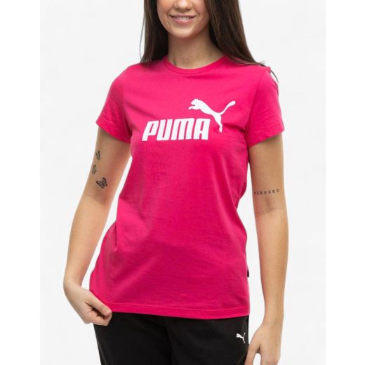 PUMA Essentials Logo Tee Garnet Rose