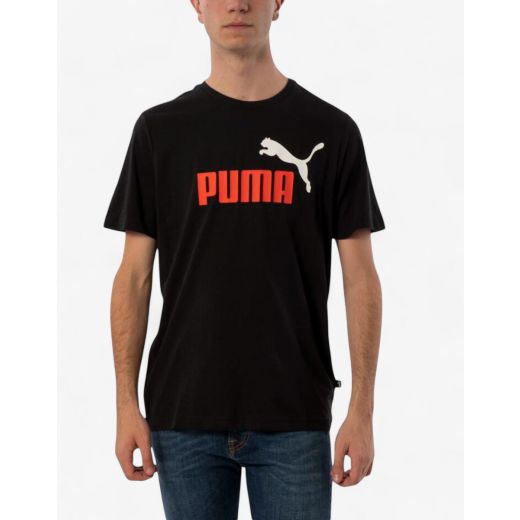 PUMA Essentials  Two-Tone Logo Tee Black