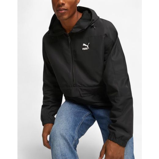 PUMA WindCell Hooded Windbreaker Black
