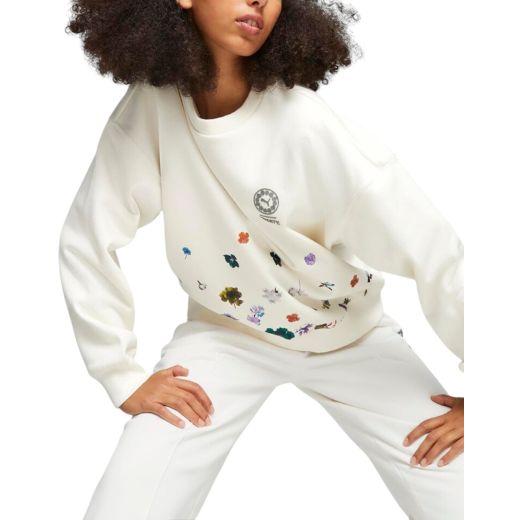 PUMA x Liberty Oversized Crew Sweatshirt White